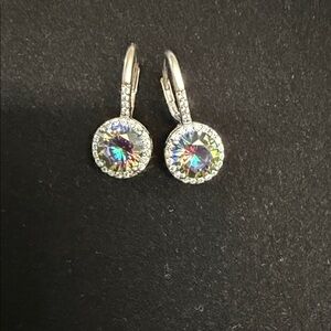 Elegant Silver 925 Crystal Earrings